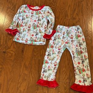 Magic Kingdom Boutique Toy Story Christmas pajamas. Size 3T. EUC.